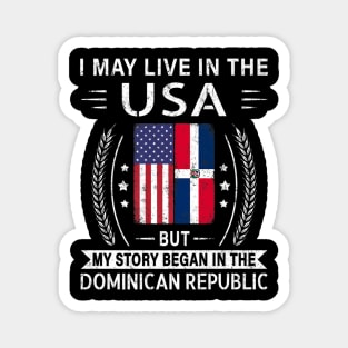 American Dominican Republic Flag Magnet