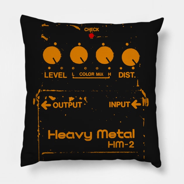 Chainsaw Guitar Pedal (Boss HM-2) Pillow by Neslepaks