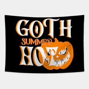 Hot Goth Summer -Horror Smiling Pumpkin Tapestry