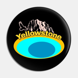 Yellowstone national park nature travel volcano Pin