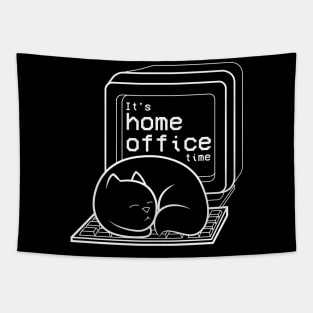 It's Home office time cat Tapestry