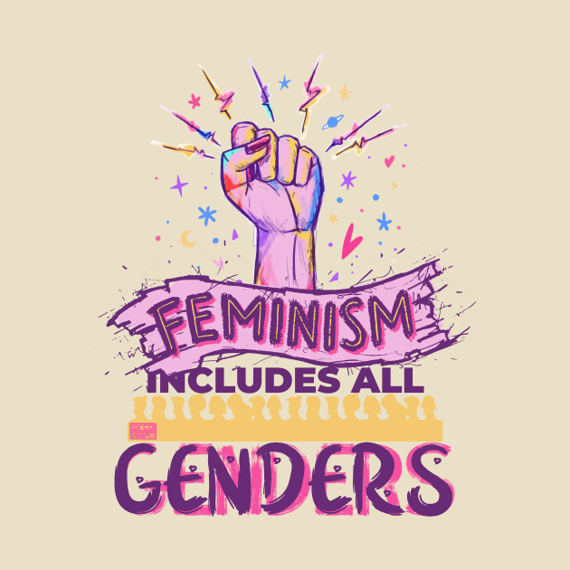 Feminism All Genders Hand Gender Equality Feminists Feminism Includes