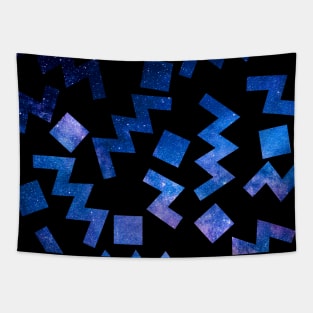 Zig Zags and Square Outer Space Pattern Tapestry