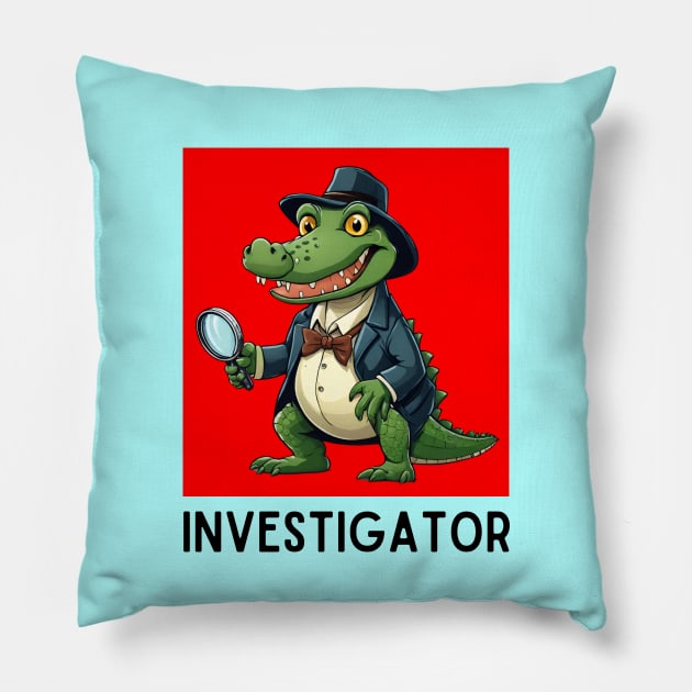 Investigator | Detective Pun Pillow by Allthingspunny