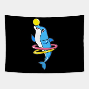 cute dolphin design whale fish animal welfare dolphin Tapestry