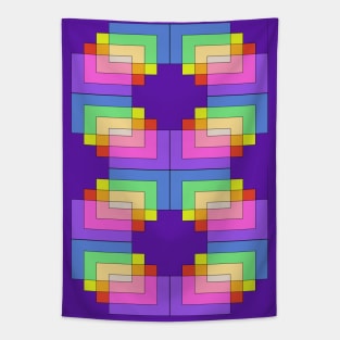 Retro Prismatic Rainbow Tapestry