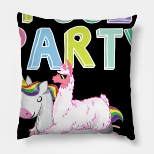 Pool Party Llama Unicorn Float Funny Llama Gift Tank Top Pillow