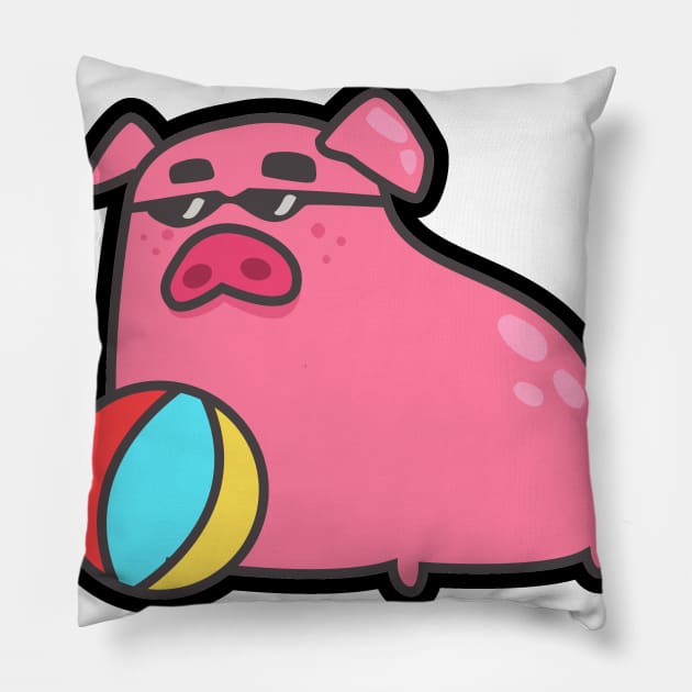 Pig Squad Funny Farm Animal Gift Pillow by chrizy1688