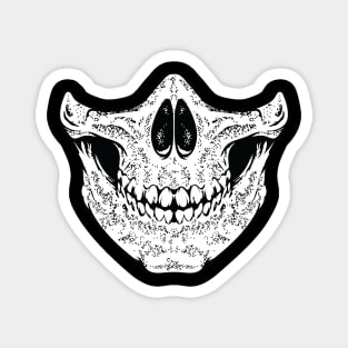 Half faced skull Magnet