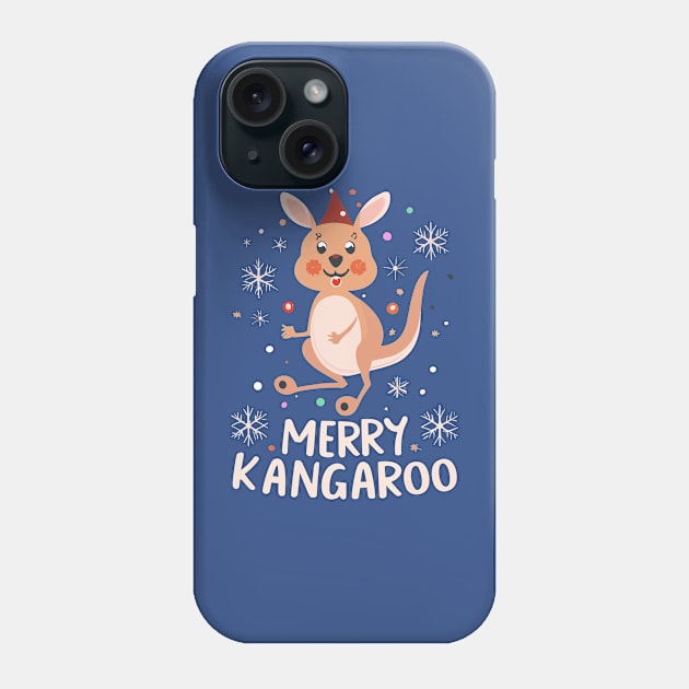 Joyful Kangaroo Kids Merry Kangaroo Phone Case by Quote'x