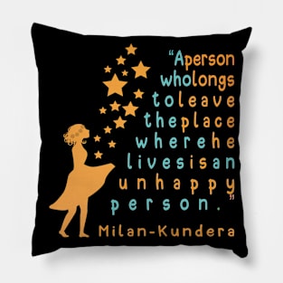 a person who longs milan kundera by chakibium Pillow