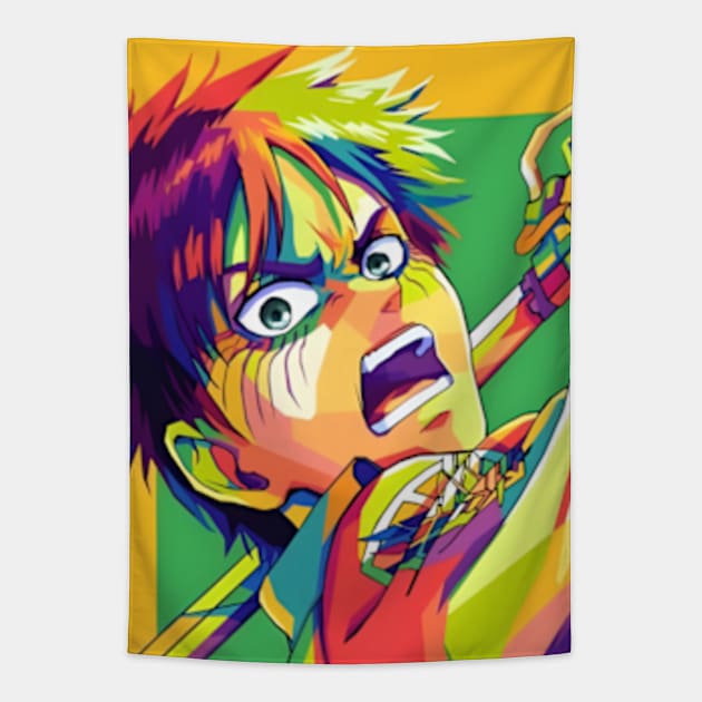 Eren jaeger wpap pop art Tapestry by Art engineer