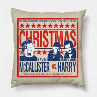 Kevin vs. Marv and Harry Distressed Pillow