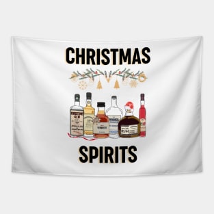 Christmas spirits - vodka, whiskey, rum, gin Tapestry