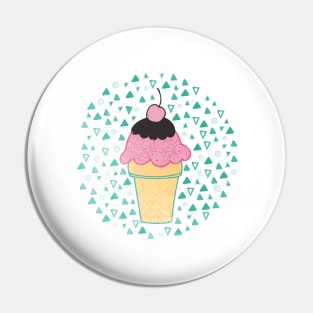 Cherry Ice-cream Cone Pin