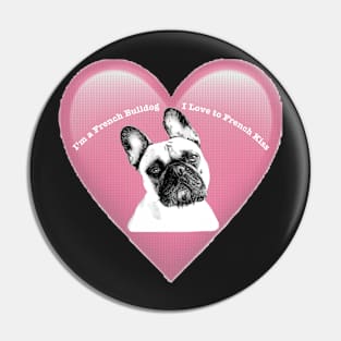 French Bulldog Kisses in Pink Pin