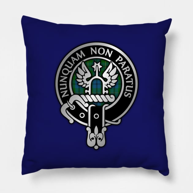 Clan Johnstone Crest & Tartan Pillow by Taylor'd Designs