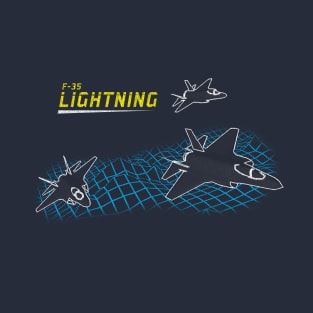 Vintage F-35 Lightning Fighter Jet T-Shirt