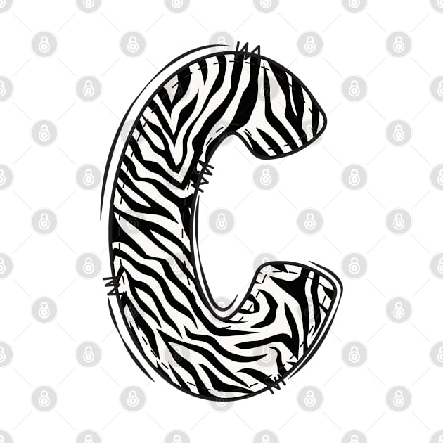 Zebra Letter C by Xtian Dela ✅