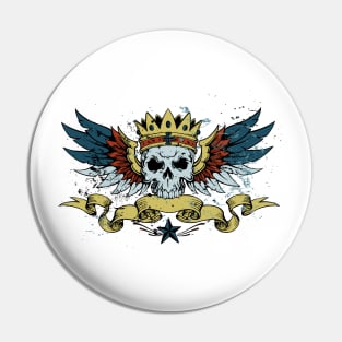 King Skull Pin