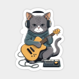 Hip hop cat Magnet