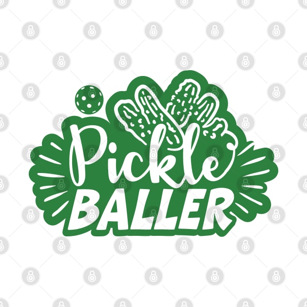 Funny Pickleball Design - Pickle Baller for Men and Women by Graphic Duster