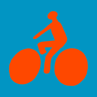 Orange bicycle T-Shirt
