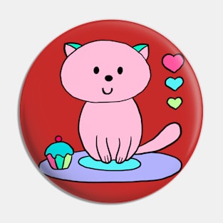 Pink Cat Pin