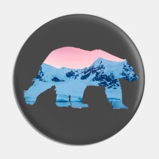 Polar Bear Antarctica Cut Out Pin