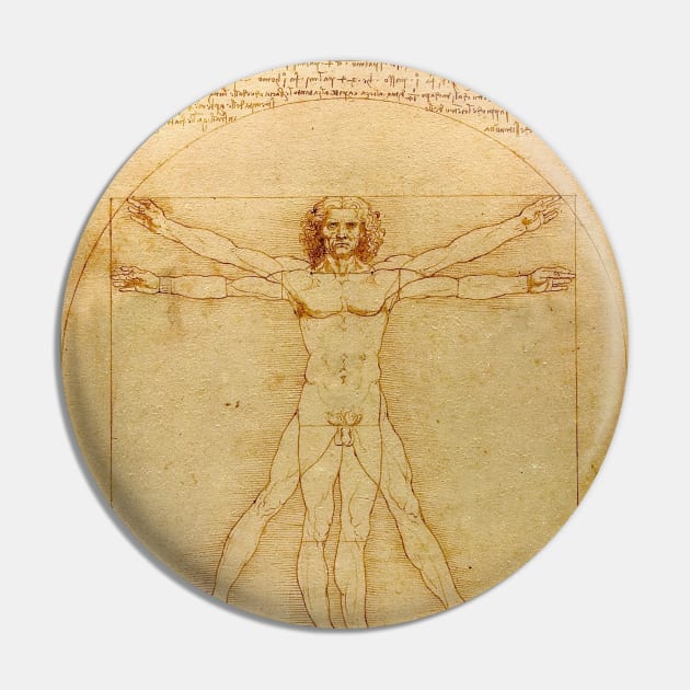 Vitruvian Man Pin by Scar