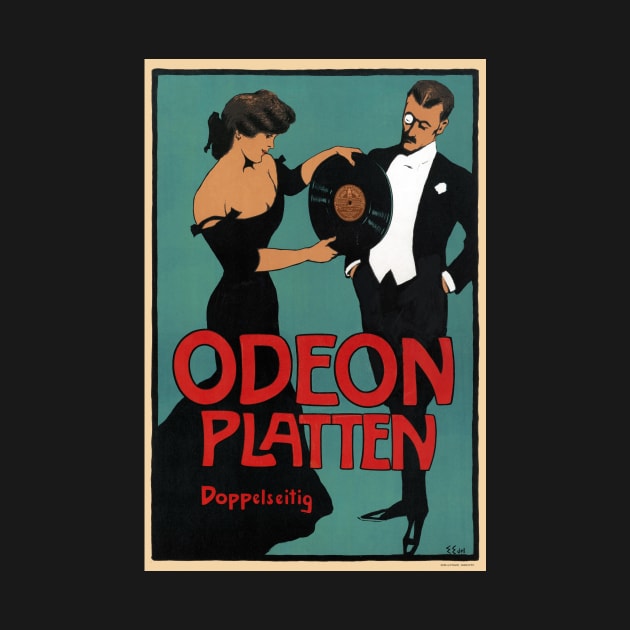 Odeon Platten Germany Vintage Poster 1900 by vintagetreasure