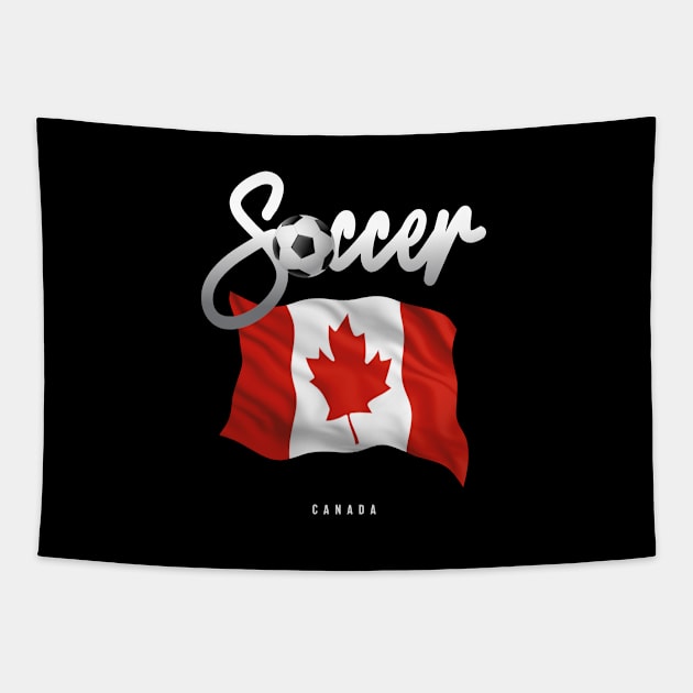 Canada Soccer - Canadian Flag Tapestry by cidolopez