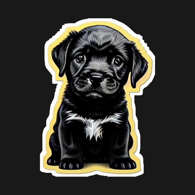 Adorable Little Black Labrador Retriever Puppy by SymbioticDesign