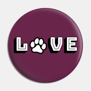 Love with a Paw Pin