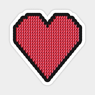 Red knitted heart Magnet