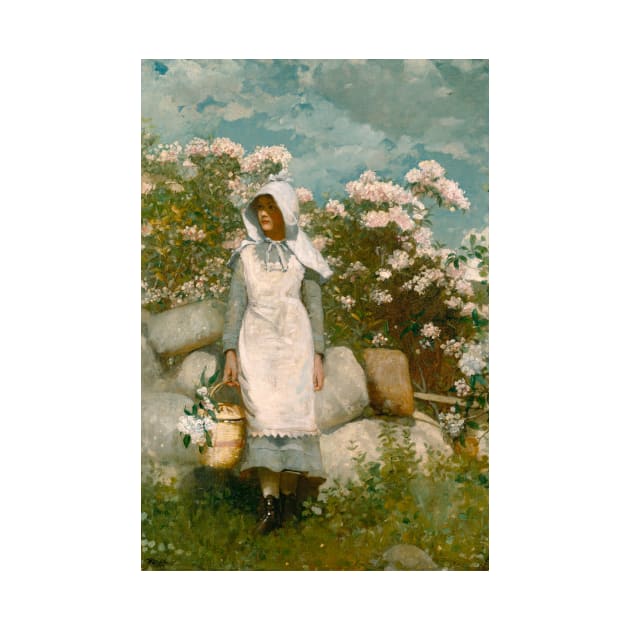 Girl and Laurel by Winslow Homer by Classic Art Stall