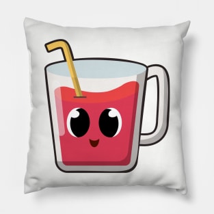 kawaii Cute apple fruit juice drink Pillow