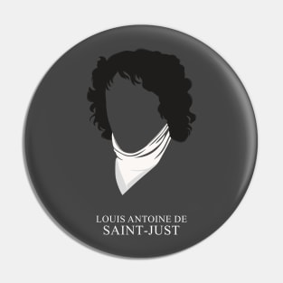 Louis Antoine de Saint-Just - Minimalist Portrait Pin