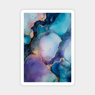 Indigo Haze - Abstract Alcohol Ink Art Magnet