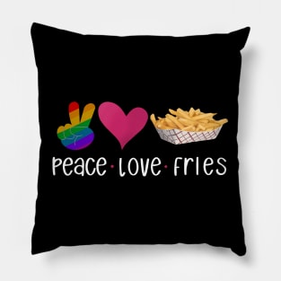 Peace, Love, French Fries Pillow