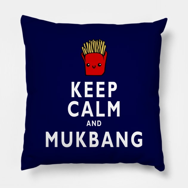 Keep Calm and Mukbang Pillow by DeesDeesigns