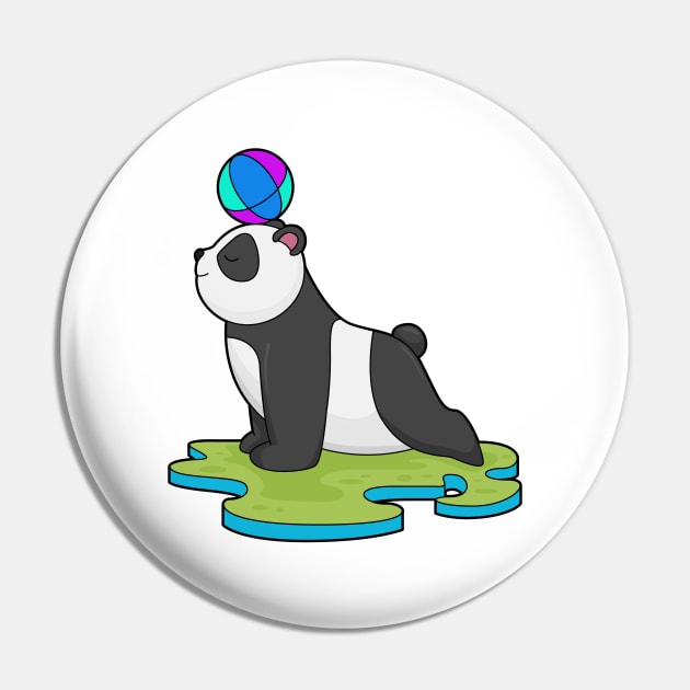 Panda at Yoga Fitness Pin by Markus Schnabel