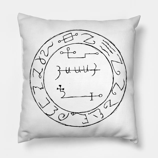 Astaroth Circle from Grimorium Verum Pillow by MacSquiddles