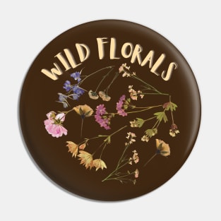 Vintage Wild florals, aesthetic design Pin