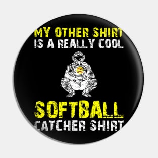 Softball Catcher Girl Baseball Player Pin