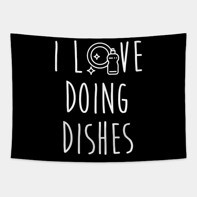 Dishwasher Housekeeper S I Love Doing Dishes Tapestry by tanambos