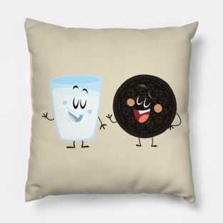 happy cookie and milk Pillow