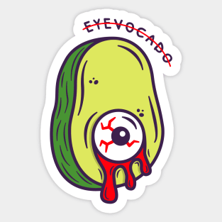 Avocado Yoga Sticker by Huebucket