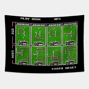 TECMO BO ))(( Retro Tecmo Football Plays Tapestry