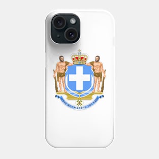 Coat of Arms of Greece (blue cross) Phone Case